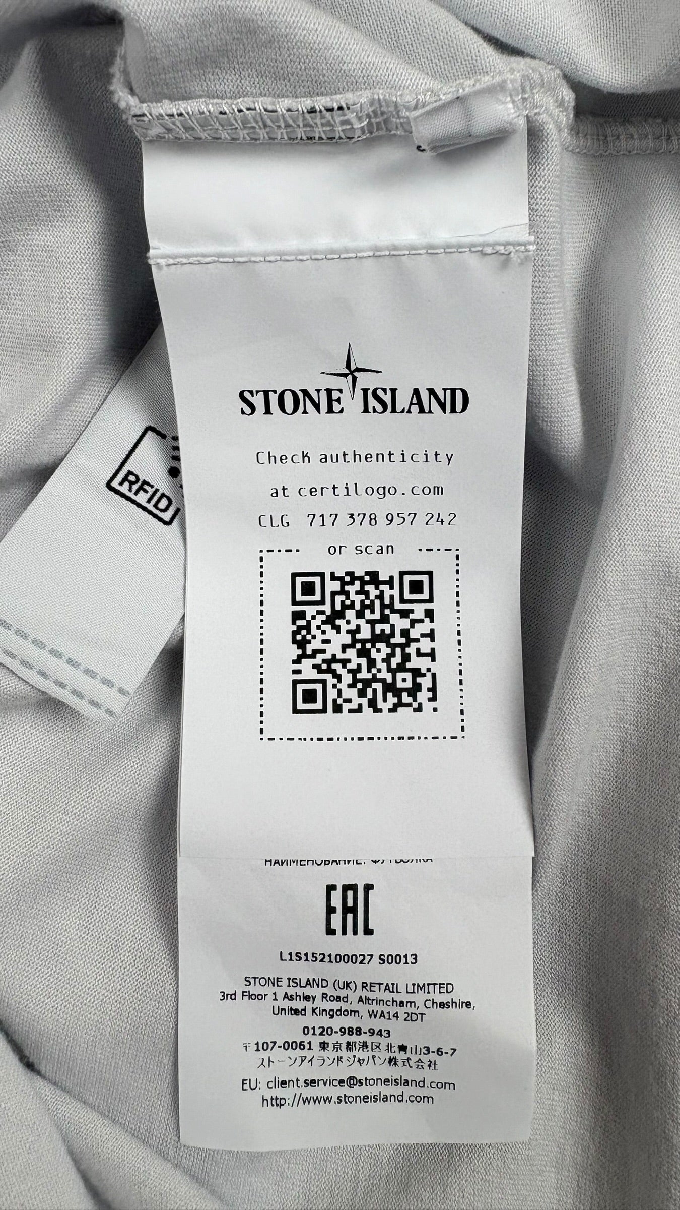 Tee-shirt Stone Island bleu taille S Collection 2026 - vue 3/3