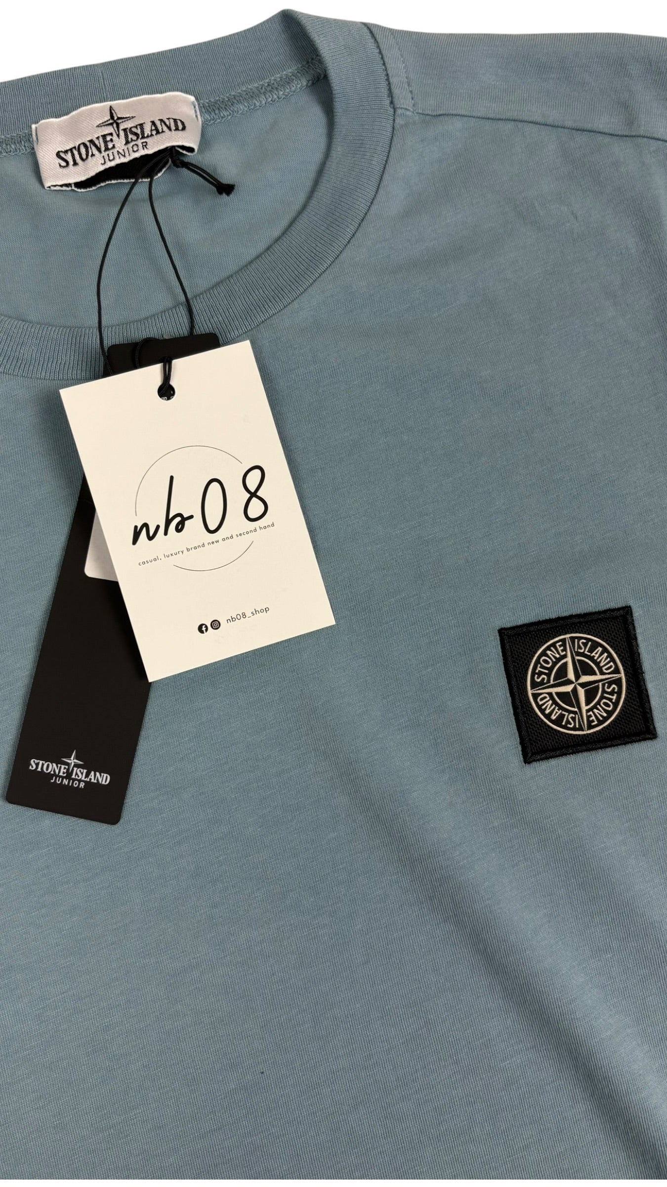 Tee-shirt Stone Island Junior bleu taille 14 ans Collection 2026 - vue 2/3