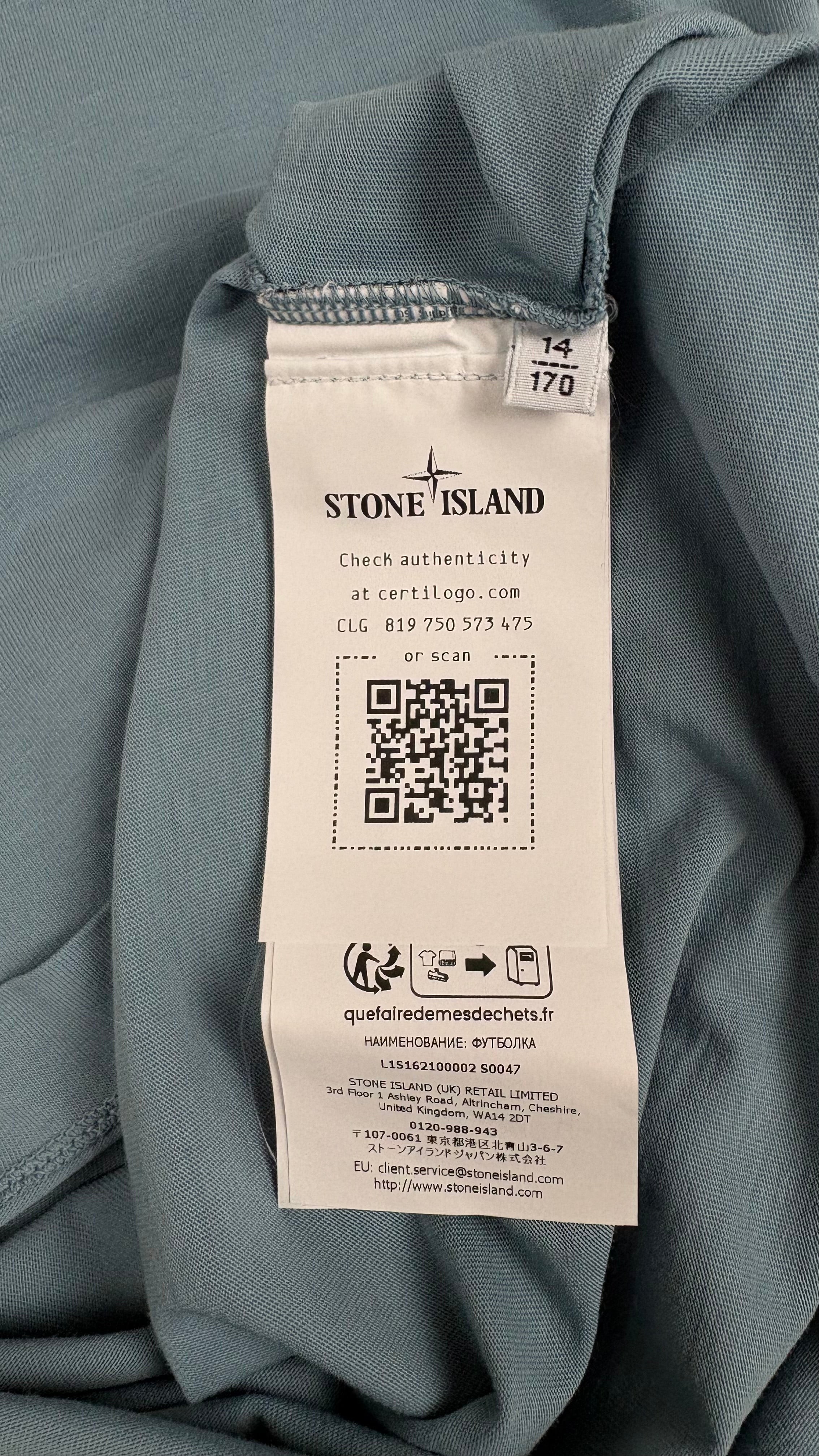 Tee-shirt Stone Island Junior bleu Collection 2026 - vue 4/4