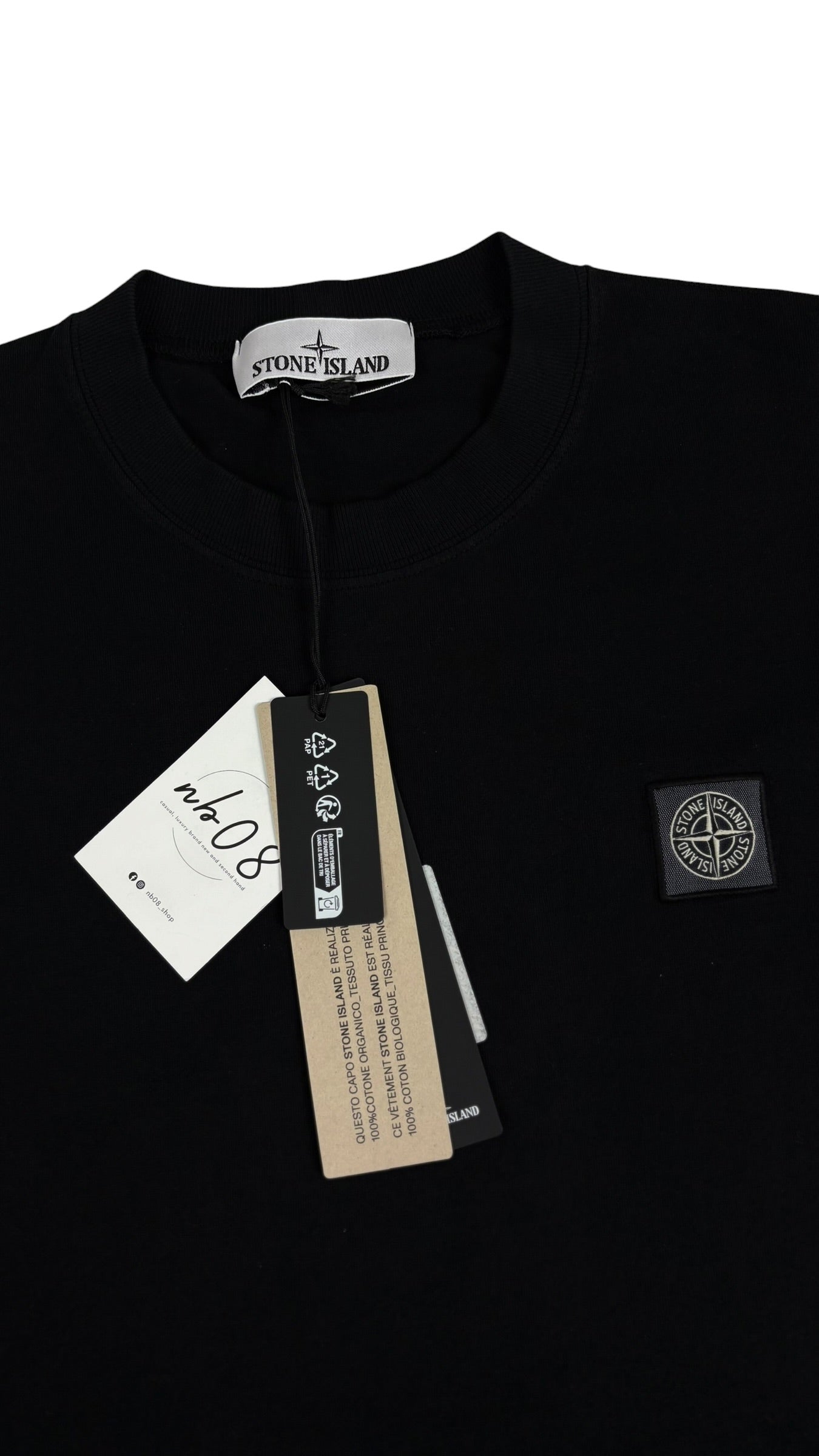 Tee-shirt Stone Island noir taille S Collection 2026 - vue 2/3