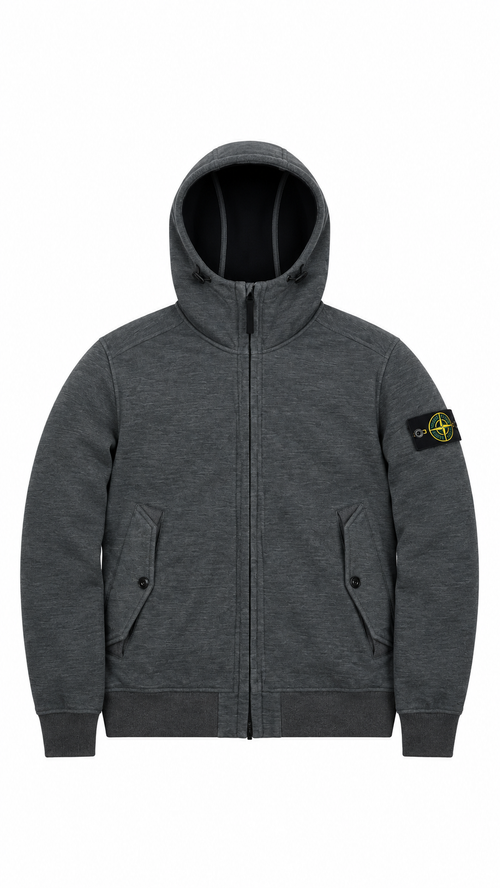 Veste à Capuche Stone Island Soft Shell-R - Gris - Taille L