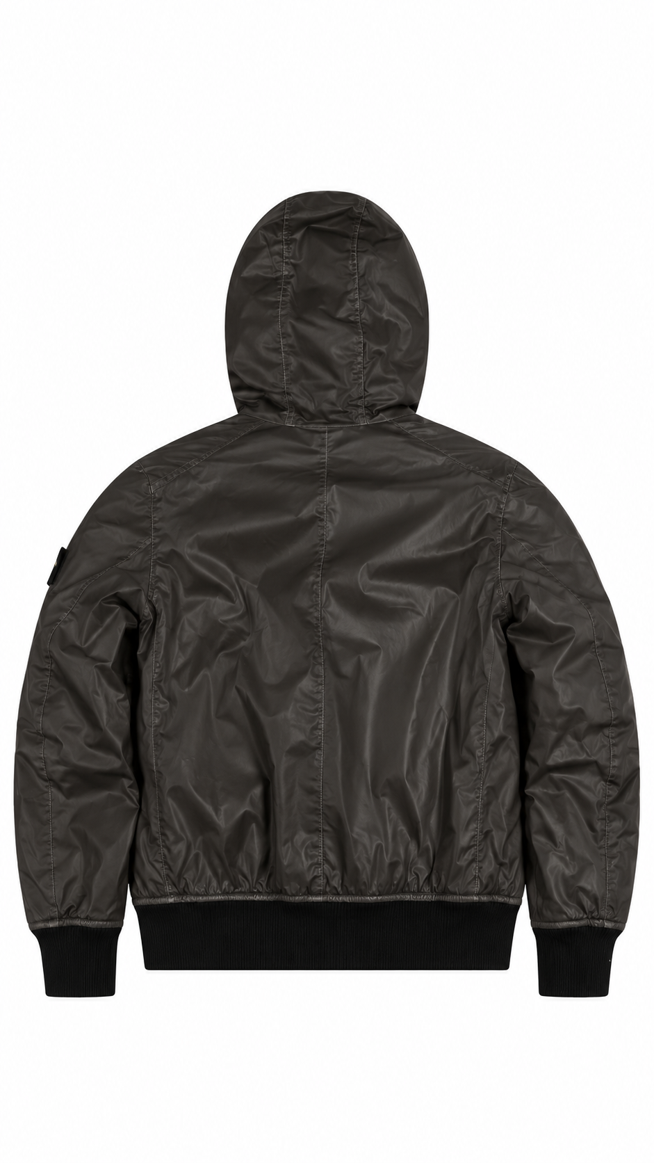 Veste à Capuche Stone Island Vintage Mussola Gommata Marron Taille M – vue de dos – NB08 Shop