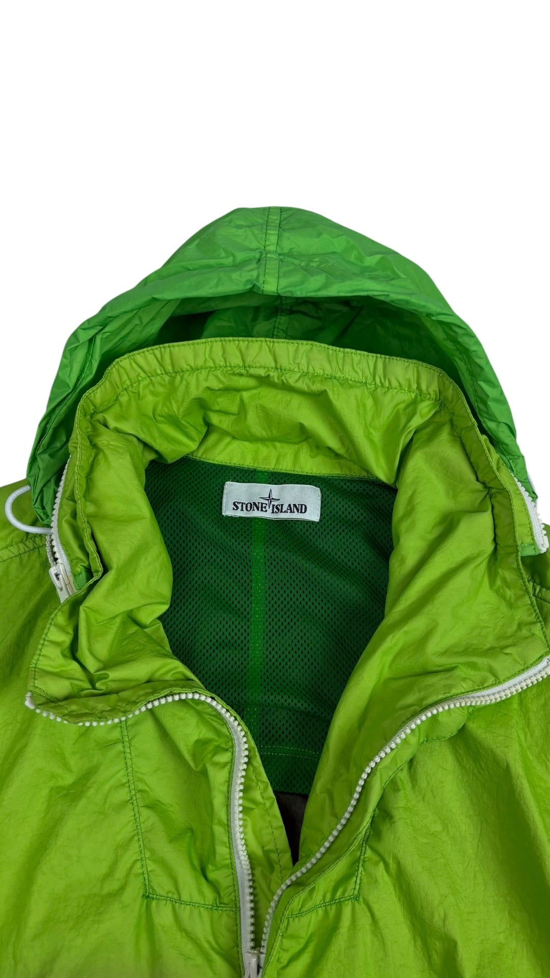 Veste Stone Island Membrana 3L TC vert taille XL reconditionnée - détail | Authentique NB08