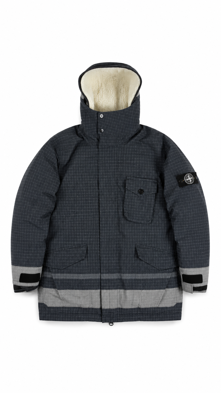 Veste Stone Island Reflective Ripstop Chiné gris taille M - vue 1/6