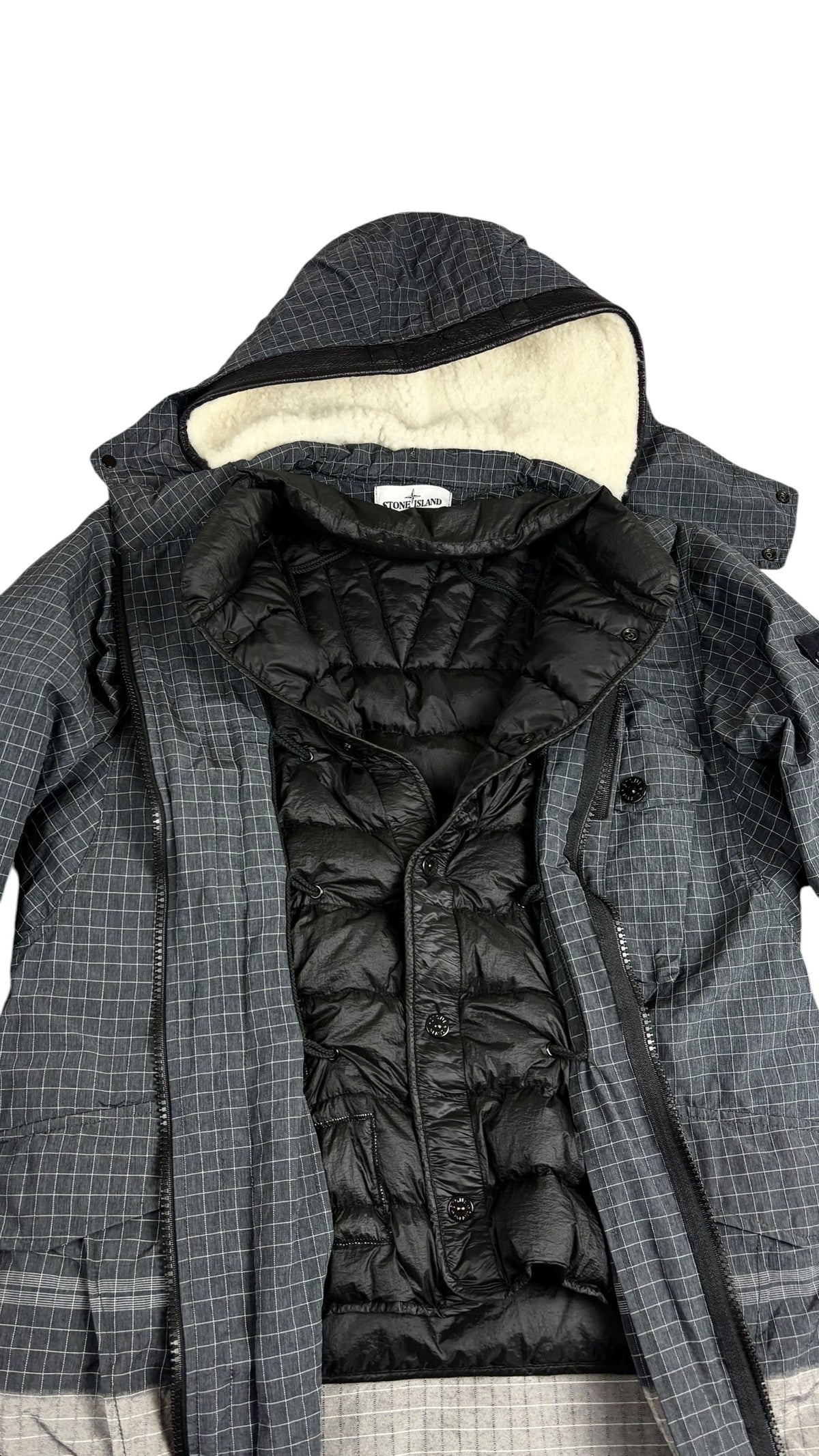 Veste Stone Island Reflective Ripstop Chiné gris taille M - vue 3/6